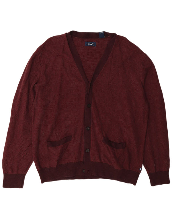 Chaps Suéter tipo cárdigan para hombre 2XL Algodón burdeos