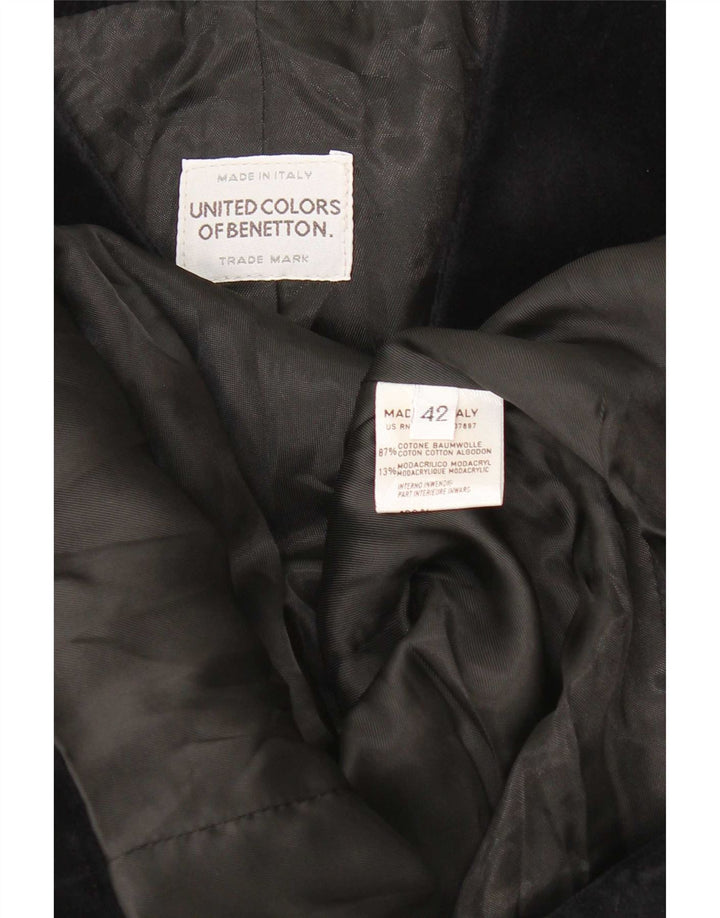 Benetton Blazer De Terciopelo De 6 Botones IT 42 Medium Azul Marino Algodón