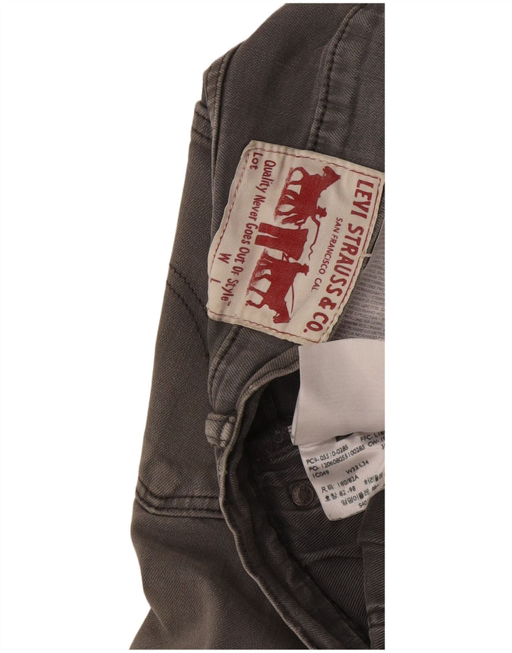 Vaqueros pitillo para hombre Levi's W32 L34 Algodón gris