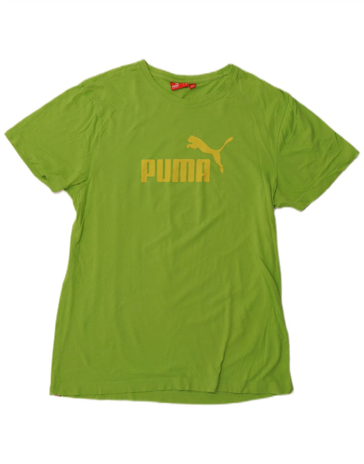 Puma Hombre Camiseta Gráfica Top Grande Verde Deportes