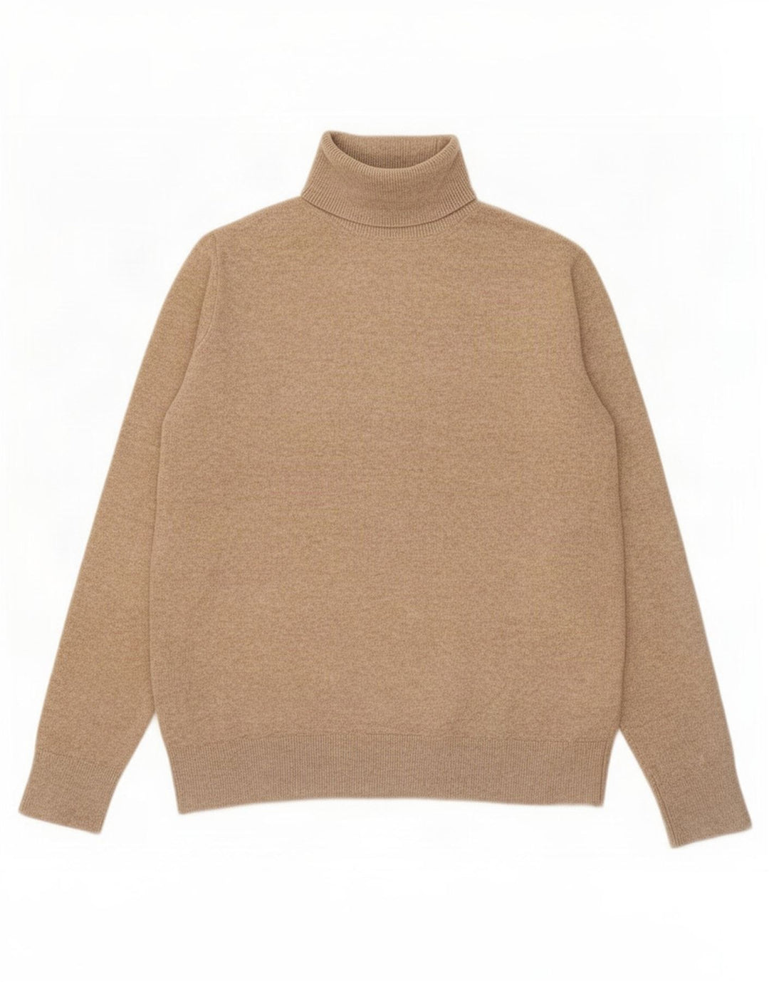 Marks & Spencer Jersey con cuello vuelto para mujer UK 10 Small Beige Poliéster
