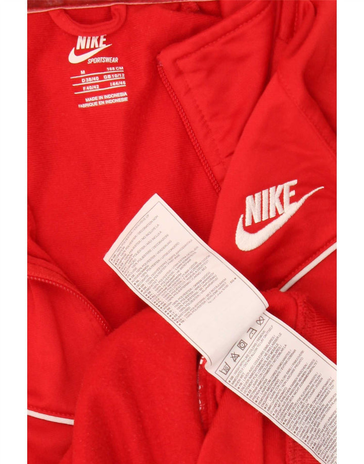 Nike - Chaqueta de chándal para mujer, talla 10/12, poliéster rojo mediano