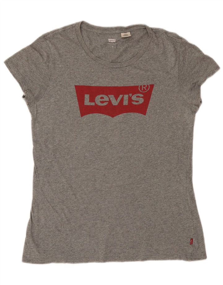 Levi's Camiseta gráfica para mujer Top UK 44 Gris medio moteado