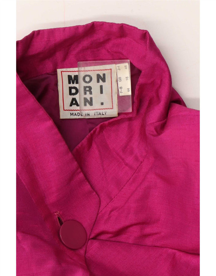 Mondrian Abrigo extragrande para mujer Reino Unido 46 Rayón rosa grande