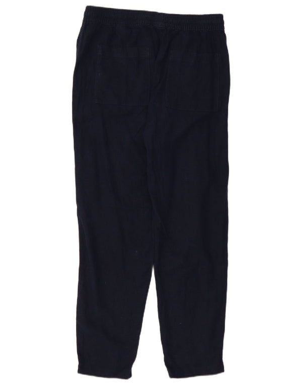 Marks & Spencer Pantalones informales ajustados para mujer UK 12 Medium W32 L27 Azul marino