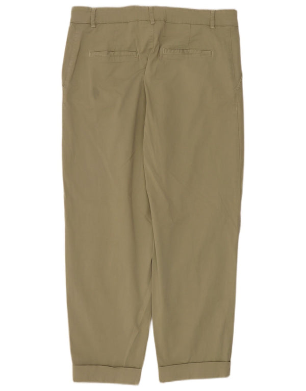 Zara Mujer Pantalón Chino Tapered EU 40 Medium W30 L26 Caqui
