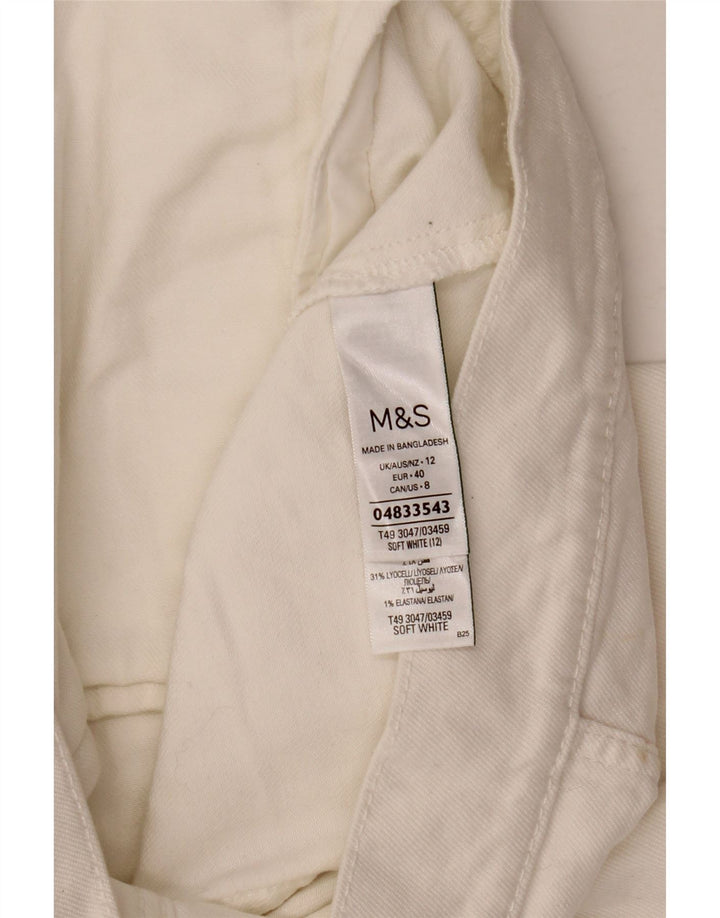 Marks & Spencer Chaqueta vaquera corta para mujer Reino Unido 12 Algodón blanco mediano