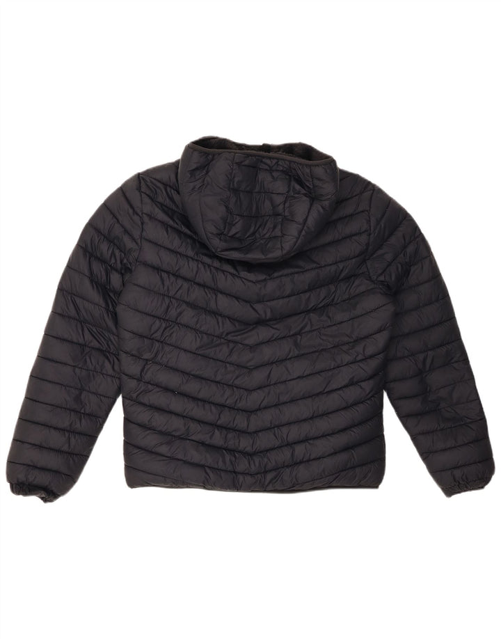 HOLLISTER Chaqueta acolchada con capucha para hombre UK 34 XS Nylon negro