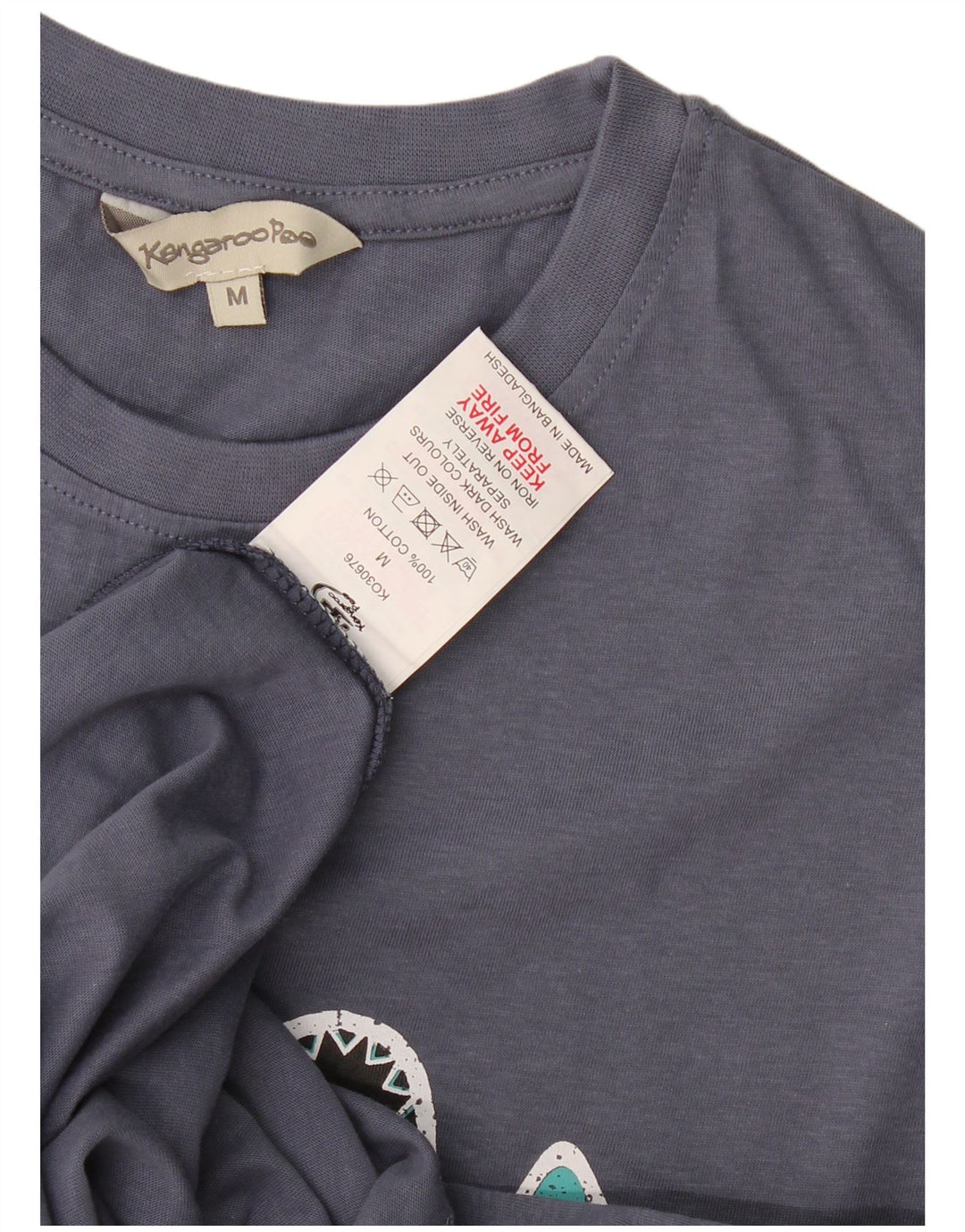 Kangaroo Poo Camiseta gráfica para hombre Top Algodón azul marino mediano