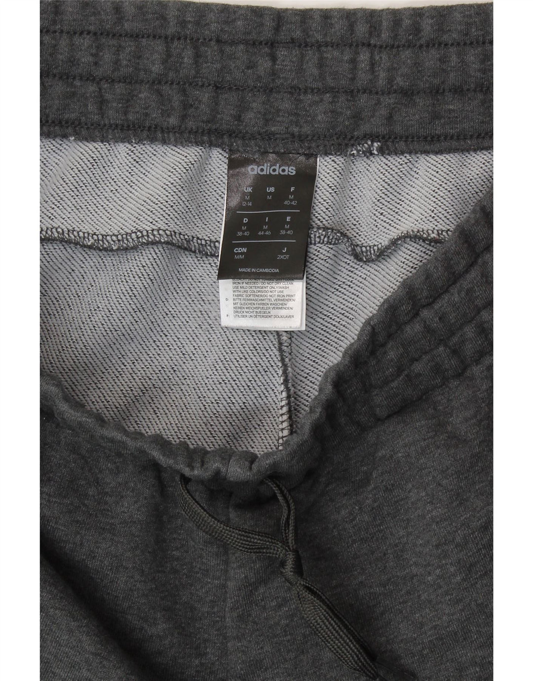 ADIDAS Pantalones de chándal para mujer Joggers UK 12/14 Algodón gris medio