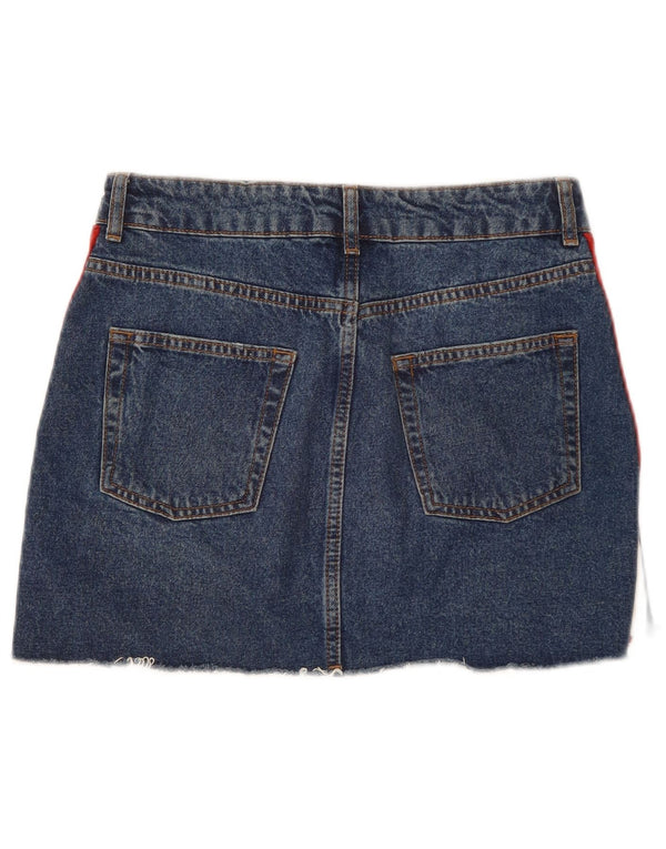 Topshop Minifalda vaquera para mujer UK 10 Small W28 Bloque de color azul