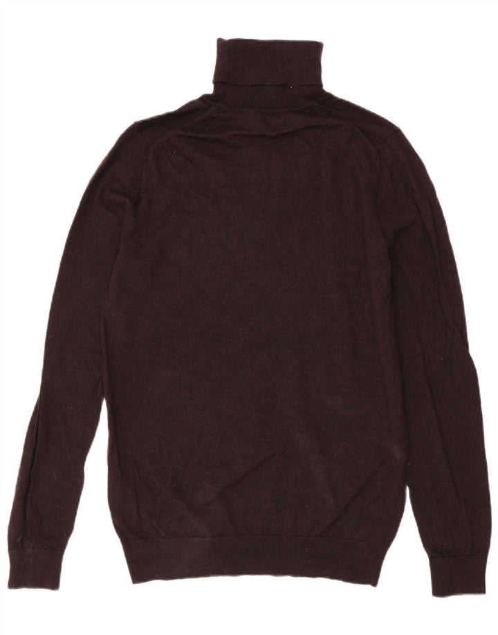 Jersey Reiss para hombre con cuello vuelto y lana en color burdeos medio