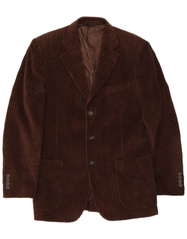 Vintage hombres 3 botones pana Blazer chaqueta IT 50 algodón marrón grande
