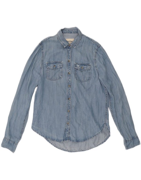Abercrombie & Fitch Camisa Vaquera Niña 15-16 Años XL Azul