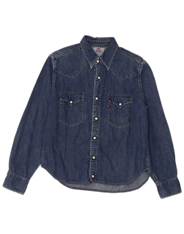 Levi's Camisa Vaquera para Niños 15-16 Años Small Azul Marino Algodón