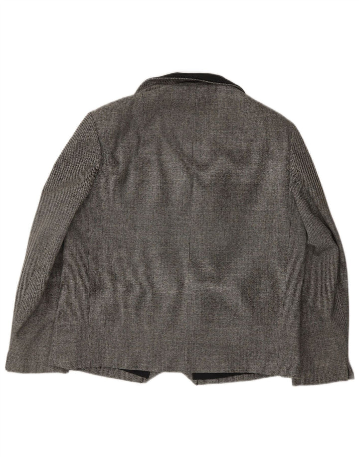 Erle ZF Chaqueta tipo blazer con doble botonadura para mujer UK 46 Large Grey Houndstooth