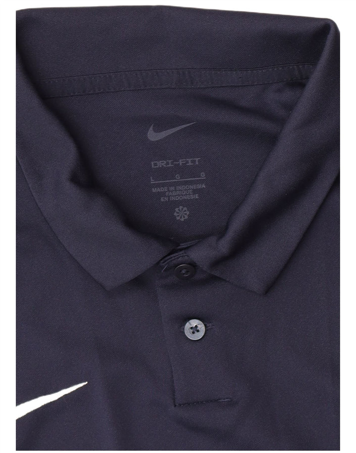 Nike Polo Dri Fit para hombre, talla grande, azul marino