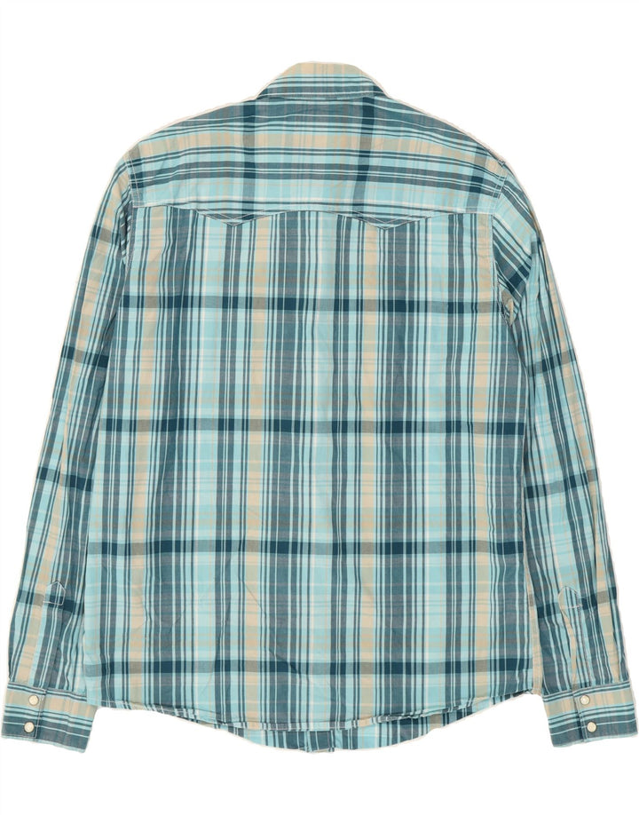 LEVI'S Mens Modern Fit Shirt Large Blue Check Cotton Vintage Levi's and Second-Hand Levi's from Messina Hembry 