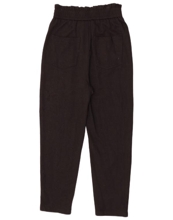 Zara Mujer Pantalón Chino Cónico De Talle Alto XS W24 L25 Viscosa Negro