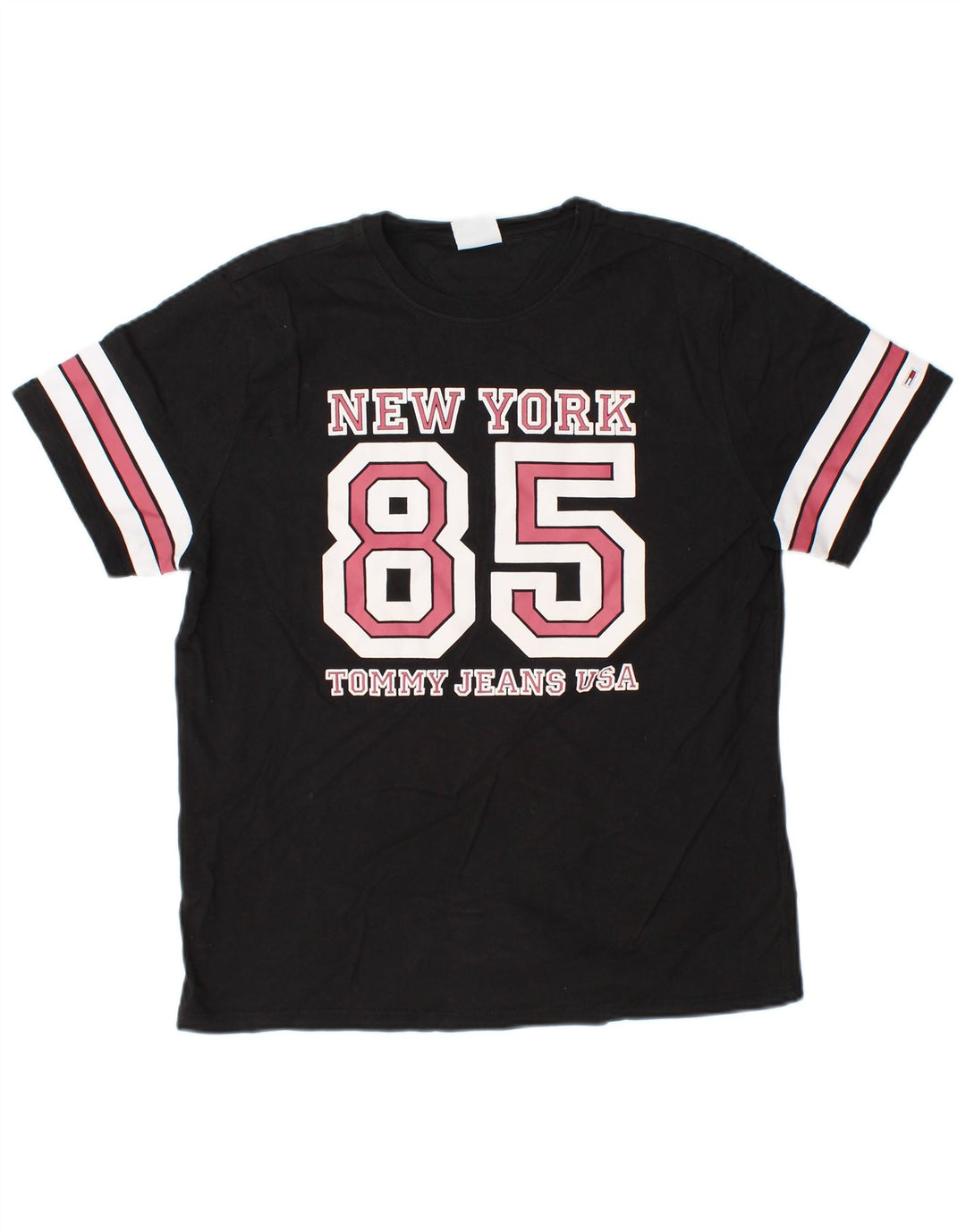 Tommy Hilfiger Camiseta gráfica para hombre Top Small Black Cotton