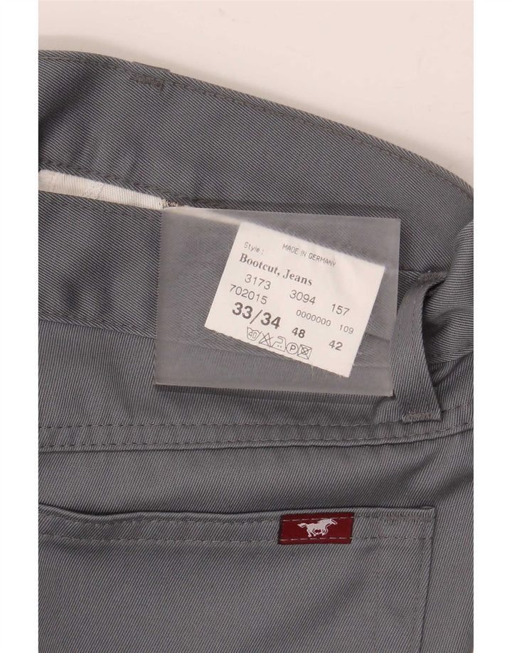 Mustang Pantalones casuales con corte de bota para hombre W33 L34 Poliéster gris