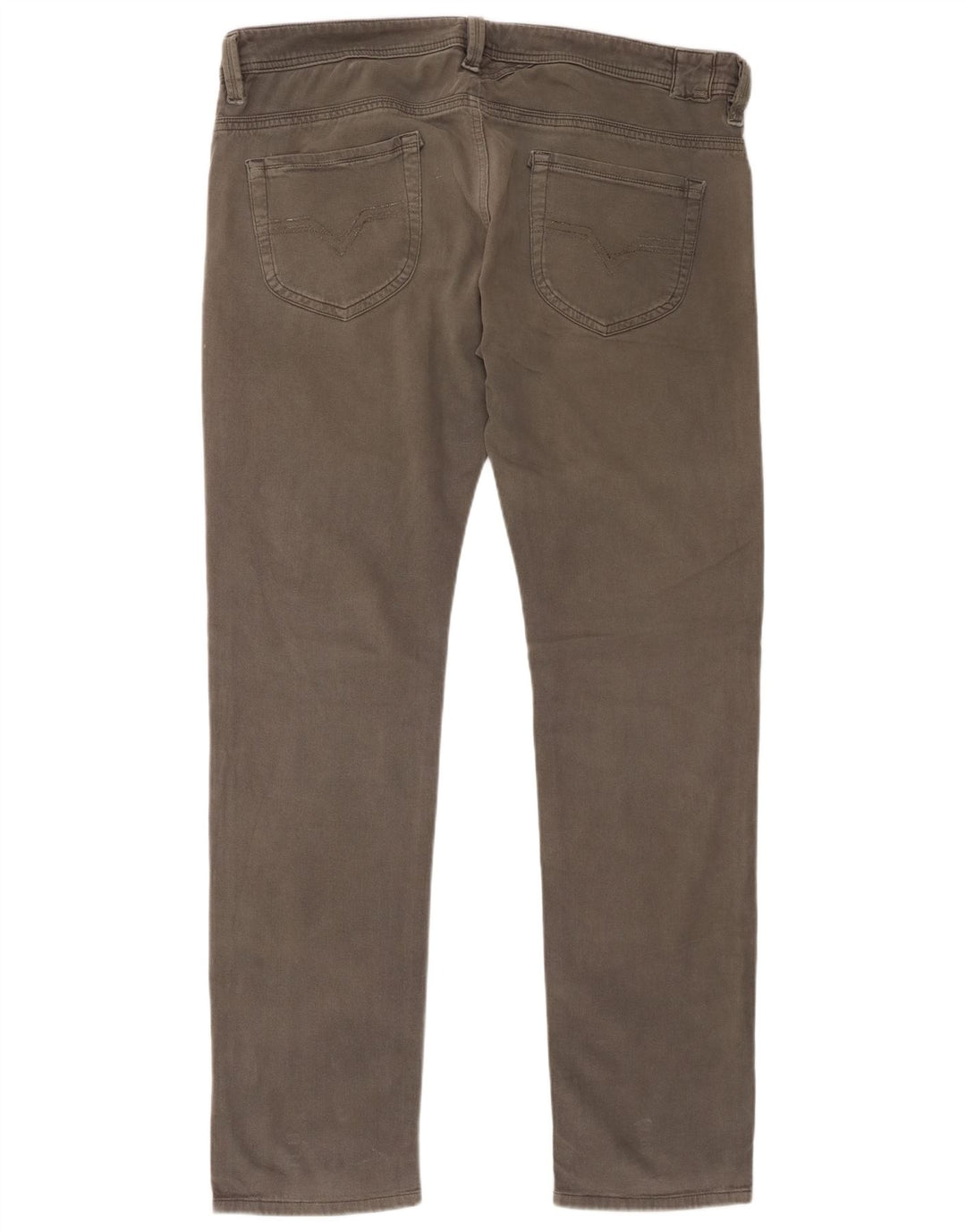Diesel Pantalones Casuales Rectos Para Hombre W38 L34 Algodón Gris