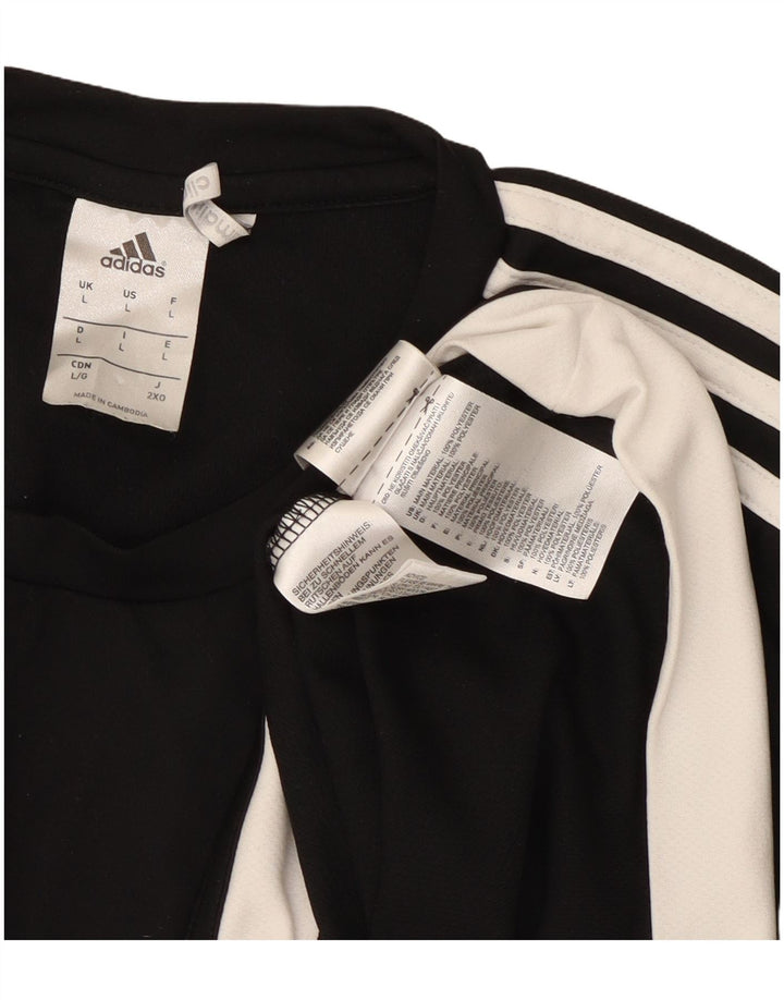 Adidas Mens Climalite Top Manga Larga Grande Poliéster Negro