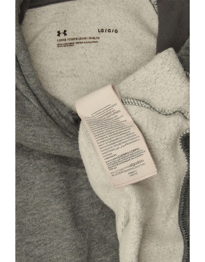 UNDER ARMOUR Jersey con capucha para hombre de algodón moteado gris grande