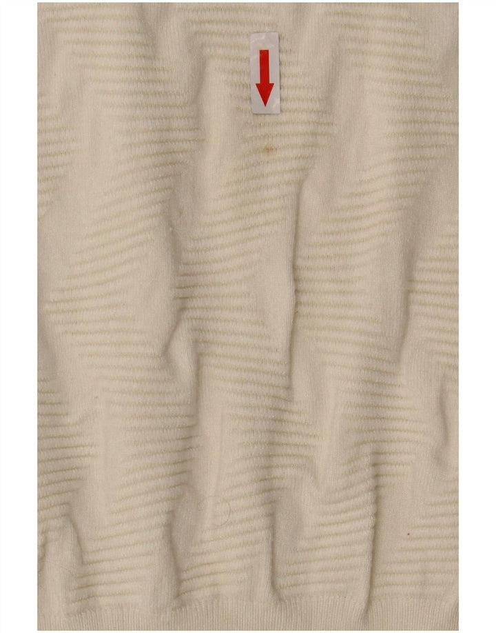 Marks & Spencer Suéter tipo jersey con cuello barco para mujer UK 12 Medium Off White