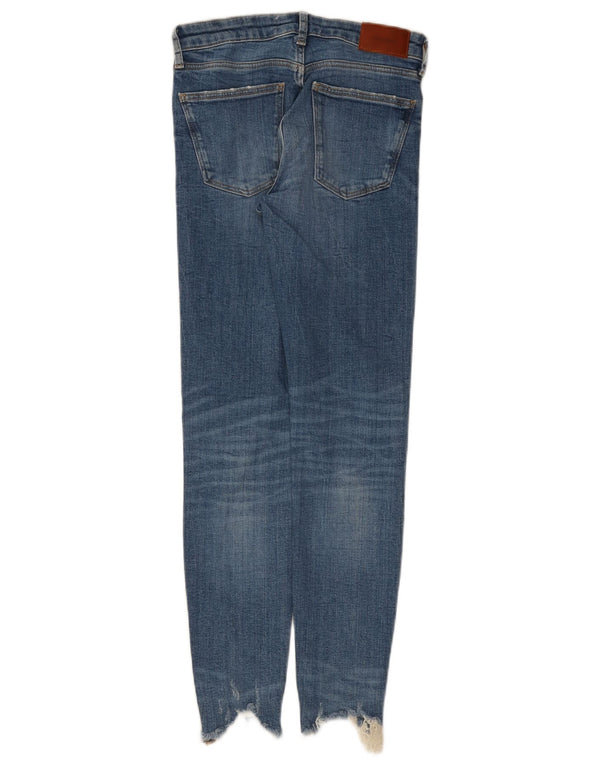 Zara Vaqueros Pitillo Mujer EU 36 XS W26 L27 Algodón Azul