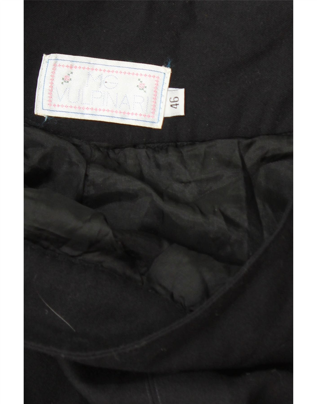 VINTAGE Womens Abstract Pattern Flared Skirt IT 46 Large W28  Black Vintage Vintage and Second-Hand Vintage from Messina Hembry 