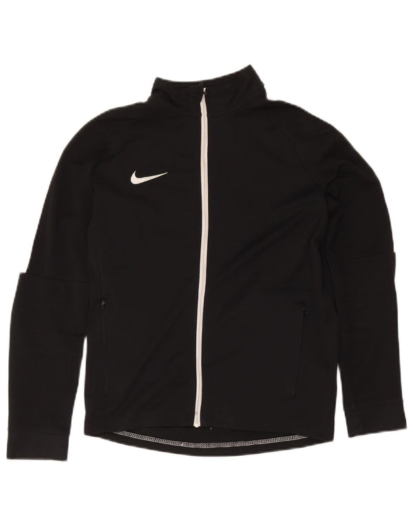 Nike Boys Dri Fit Chándal Top Chaqueta 12-13 años Grande Negro Colorblock