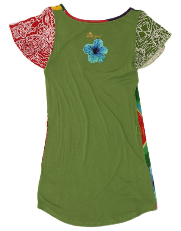 Desigual Vestido Túnica Gráfico para Mujer Reino Unido 8 Pequeño Paisley Multicolor