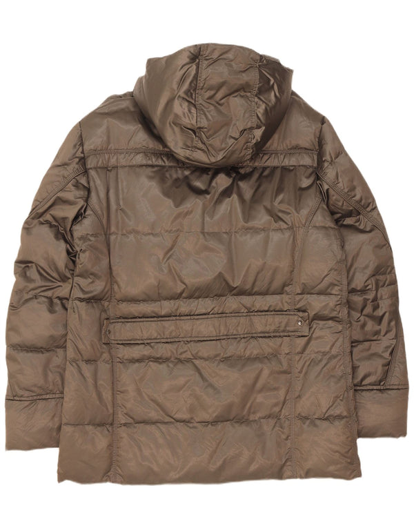 PEUTEREY Chaqueta acolchada con capucha para hombre UK 42 XL Algodón caqui