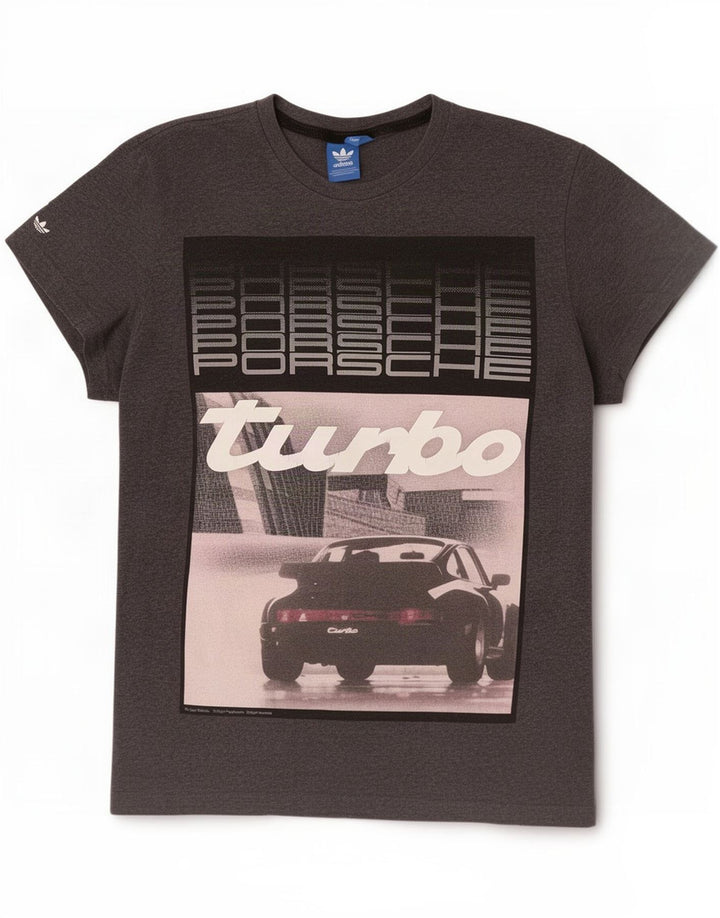 Adidas - Camiseta gráfica para hombre, talla grande, gris