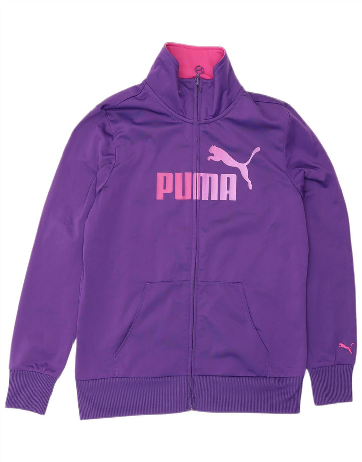 Puma - Chaqueta de chándal gráfica para mujer, talla 40, color morado