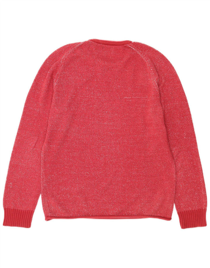 Levi's Jersey con cuello redondo para hombre de algodón moteado rojo grande
