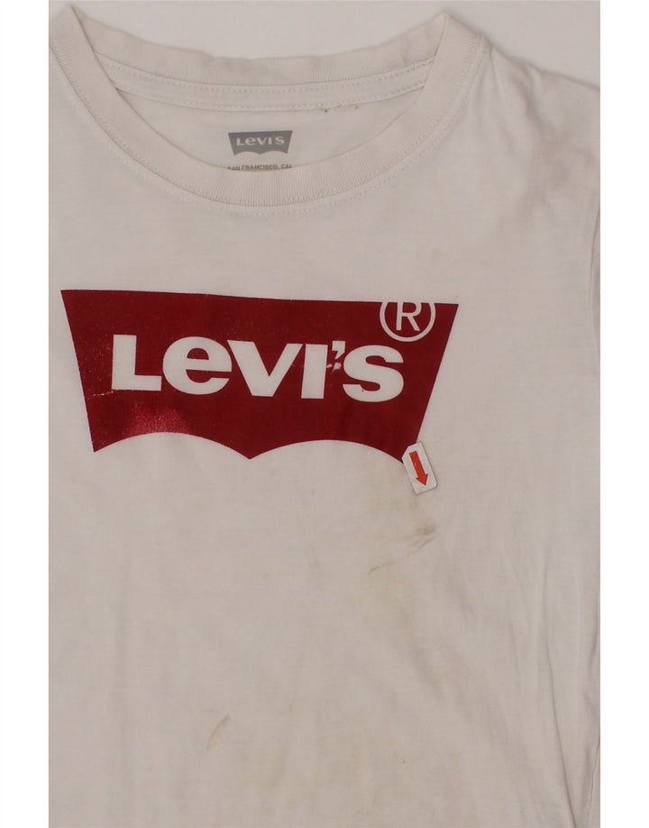 LEVI'S Camiseta gráfica para niña 5-6 años Blanco Algodón
