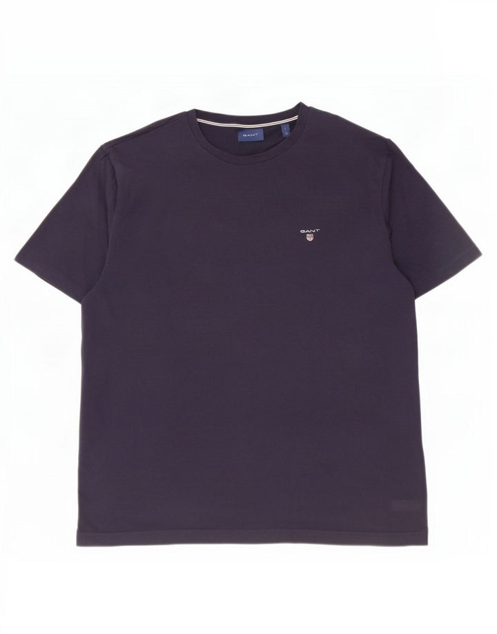 Gant Camiseta para hombre Top Large Azul Marino Algodón