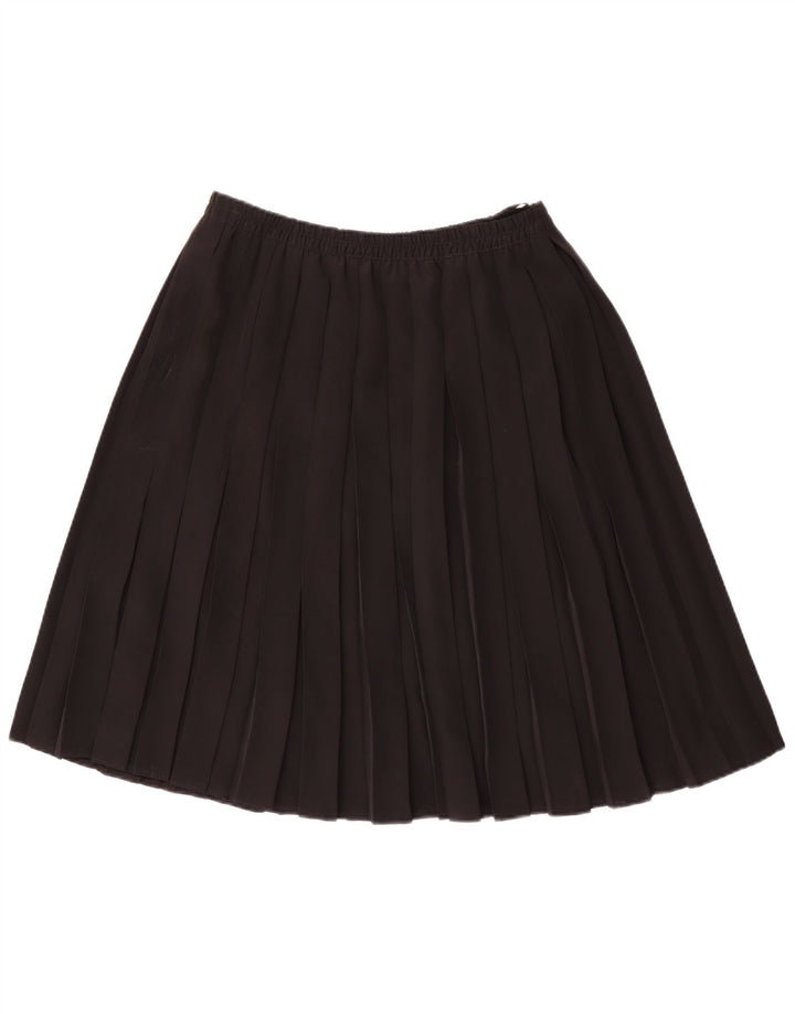 Falda plisada vintage para mujer EU 42 Grande W34 Poliéster negro