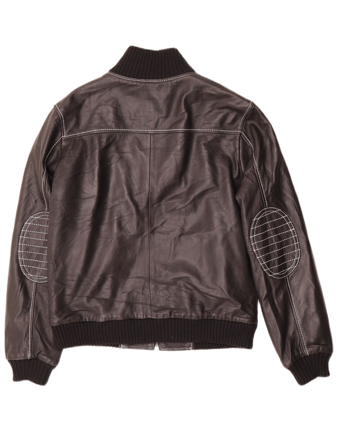 Vintage mujer chaqueta de cuero Reino Unido 14 grande negro