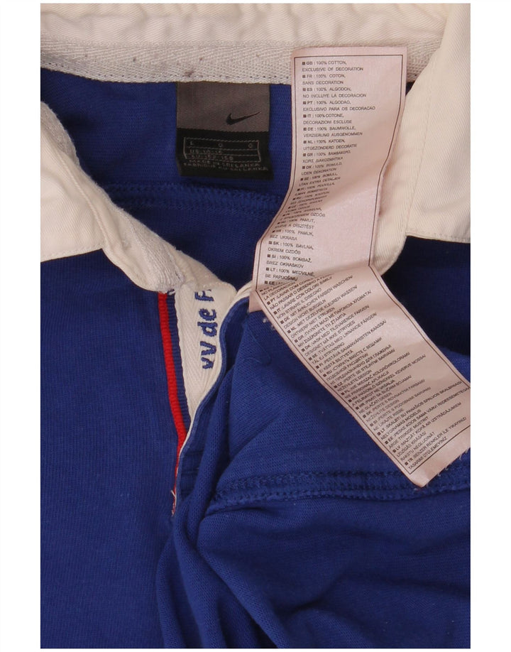 NIKE Polo de rugby para niños, talla grande, azul, 12-13 años