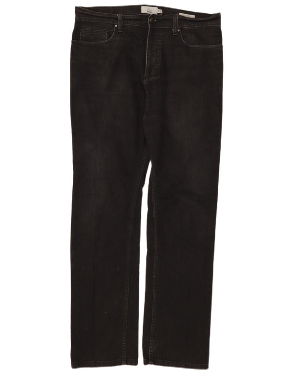 Marks & Spencer Vaqueros rectos regulares para hombre W34 L33 Algodón negro