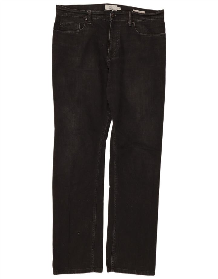 Marks & Spencer Vaqueros rectos regulares para hombre W34 L33 Algodón negro