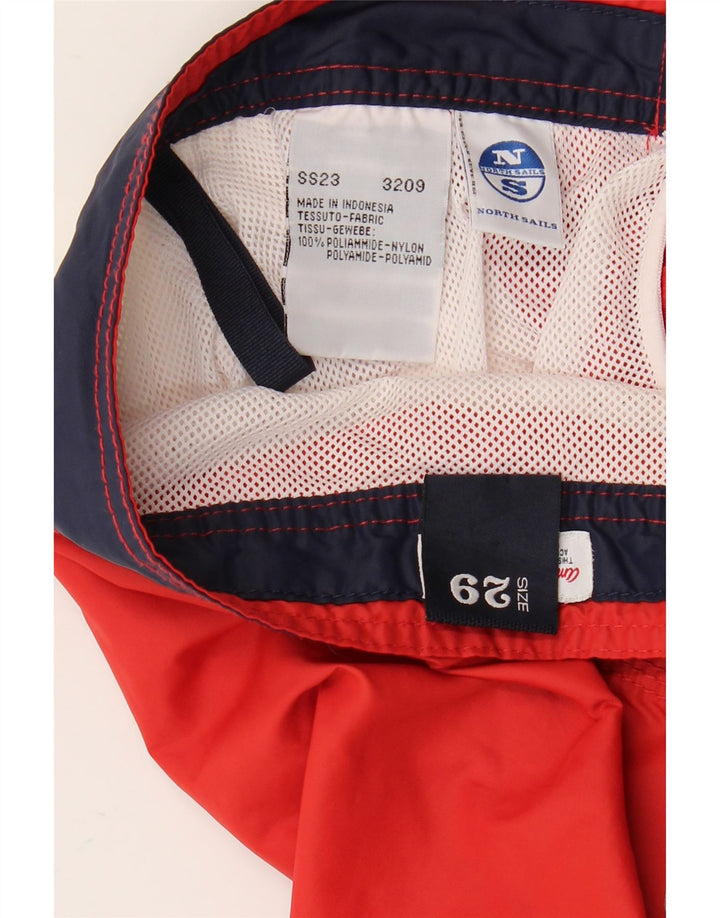 North Sails Hombre Bañador Gráfico Pequeño Rojo Colorblock Poliamida