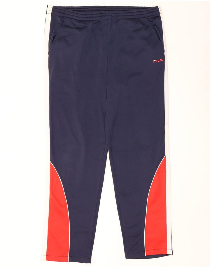 Fila Hombre Pantalones De Chándal Medio Azul Marino Colorblock Poliéster