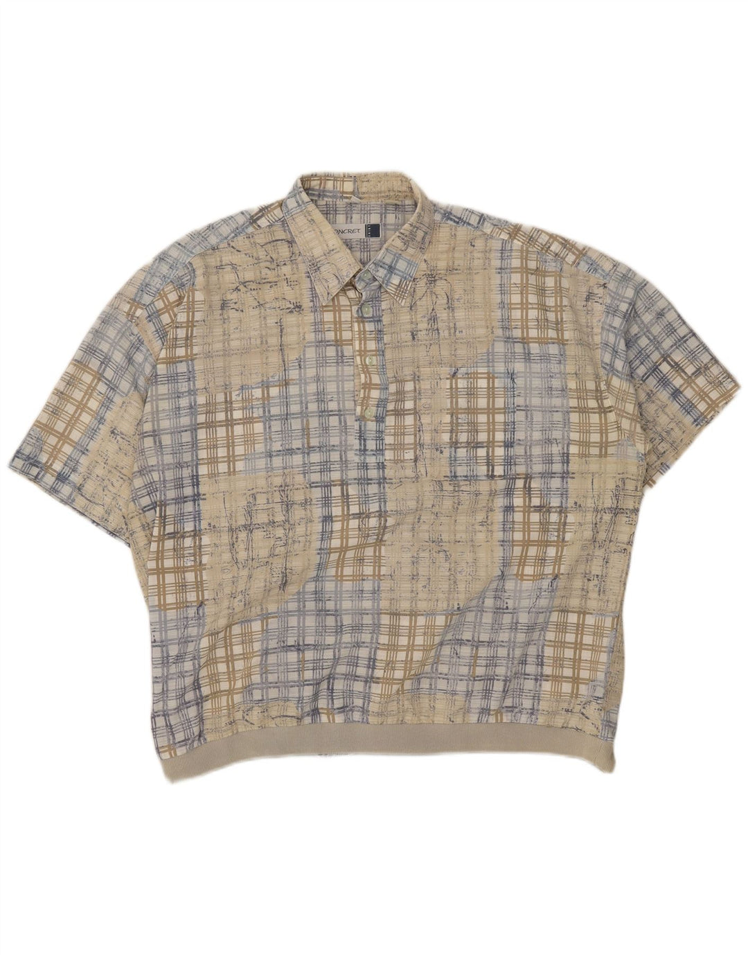 Concrete - Camisa de manga corta para hombre, talla 2XL, color beige