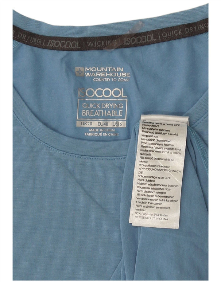 Camiseta IsoCool para mujer de Mountain Warehouse Top UK 20 2XL Poliéster azul