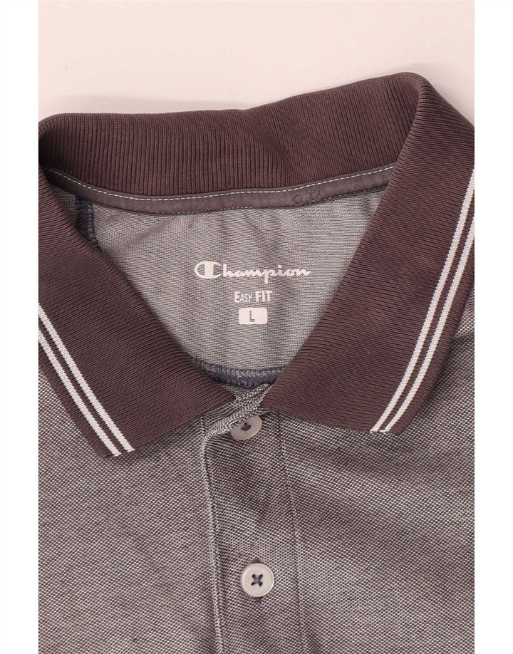 Champion Polo De Ajuste Fácil Para Hombre Grande Gris