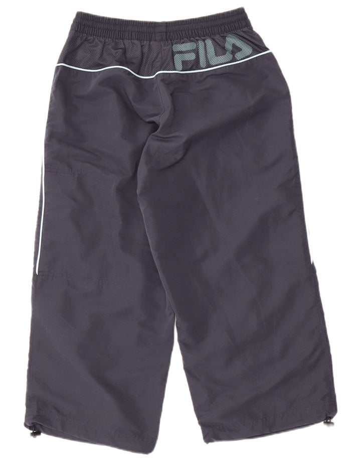 FILA Pantalones de chándal capri gráficos para hombre pequeños poliéster azul marino